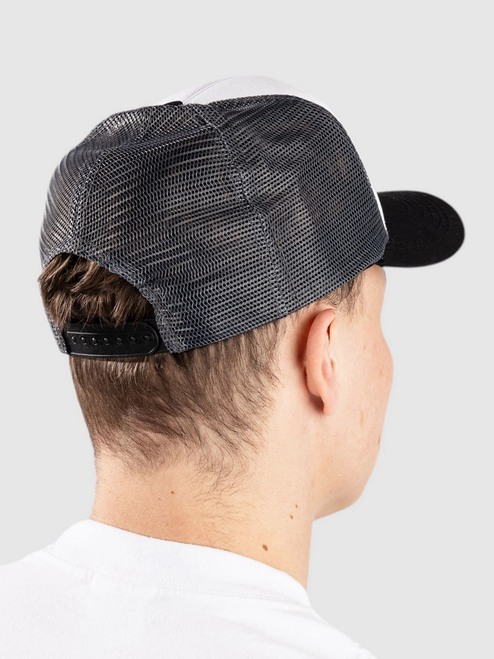 Santa Cruz Flaming Dice Dot Meshback Cap white/grey