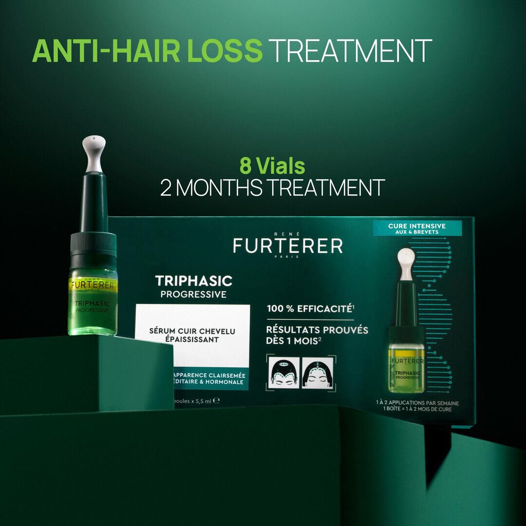 RENE FURTERER  Triphasic Ampolas Queda Progressiva 8 doses - 8un