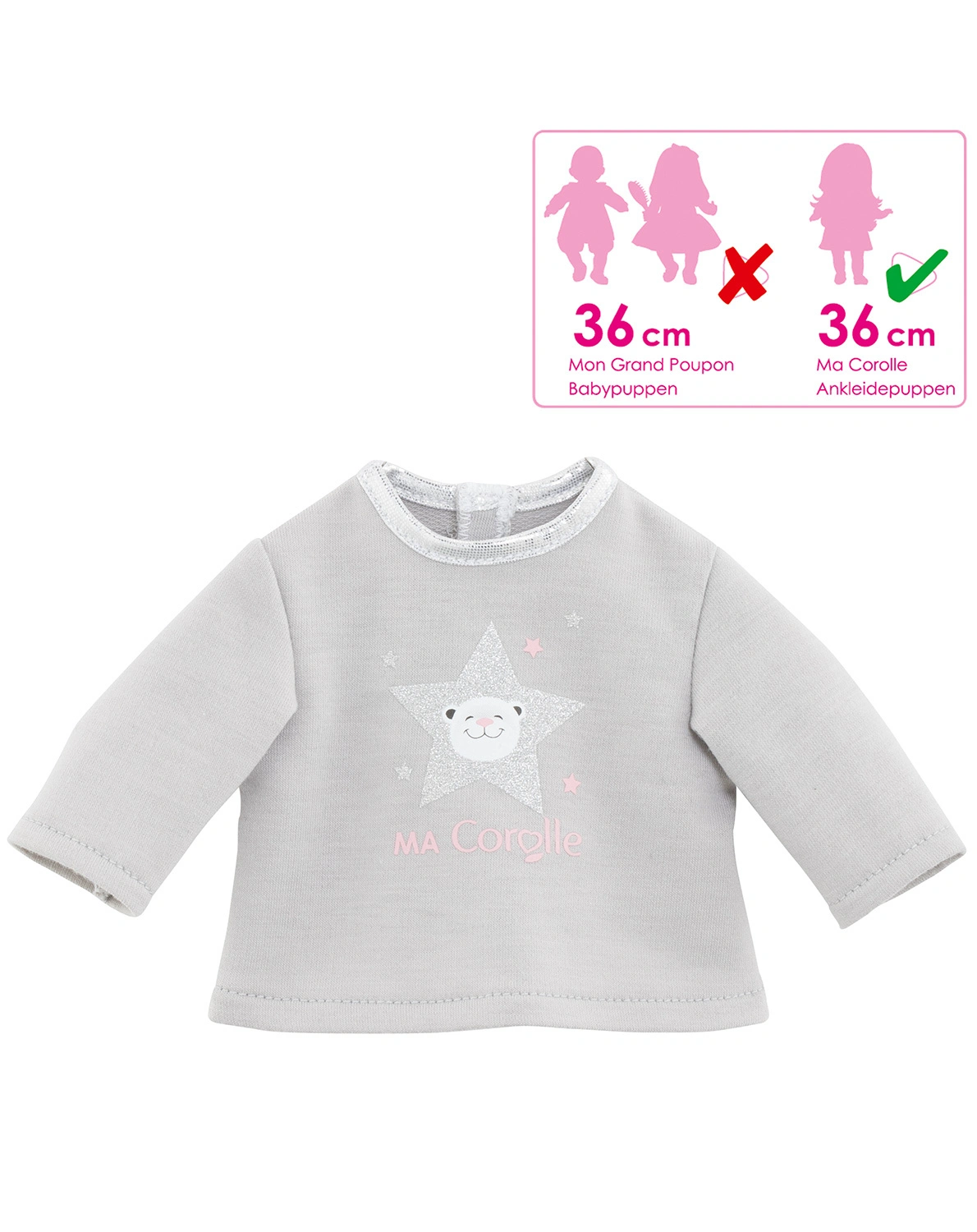 Puppenkleidung MA COROLLE - LANGARMSHIRT (36cm)