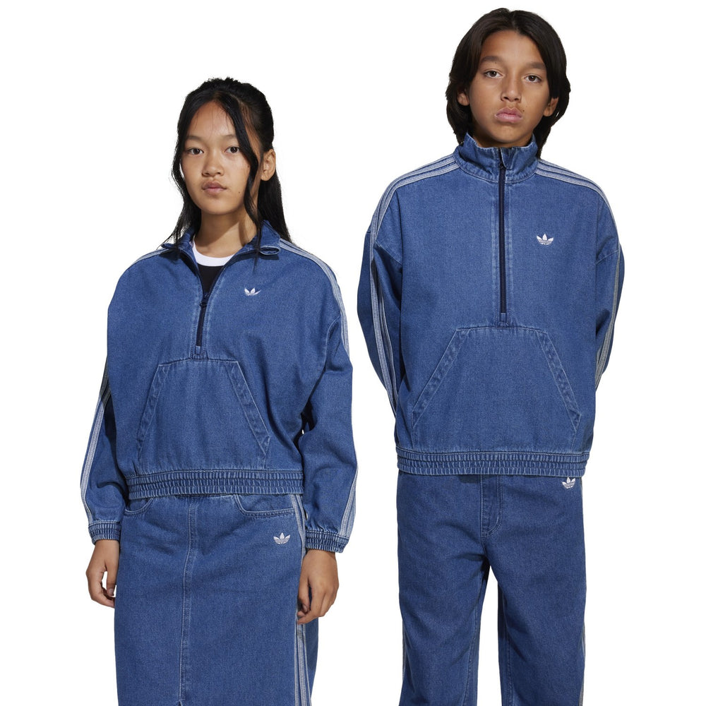 Køb adidas Originals Medium Blue Denim Jakke