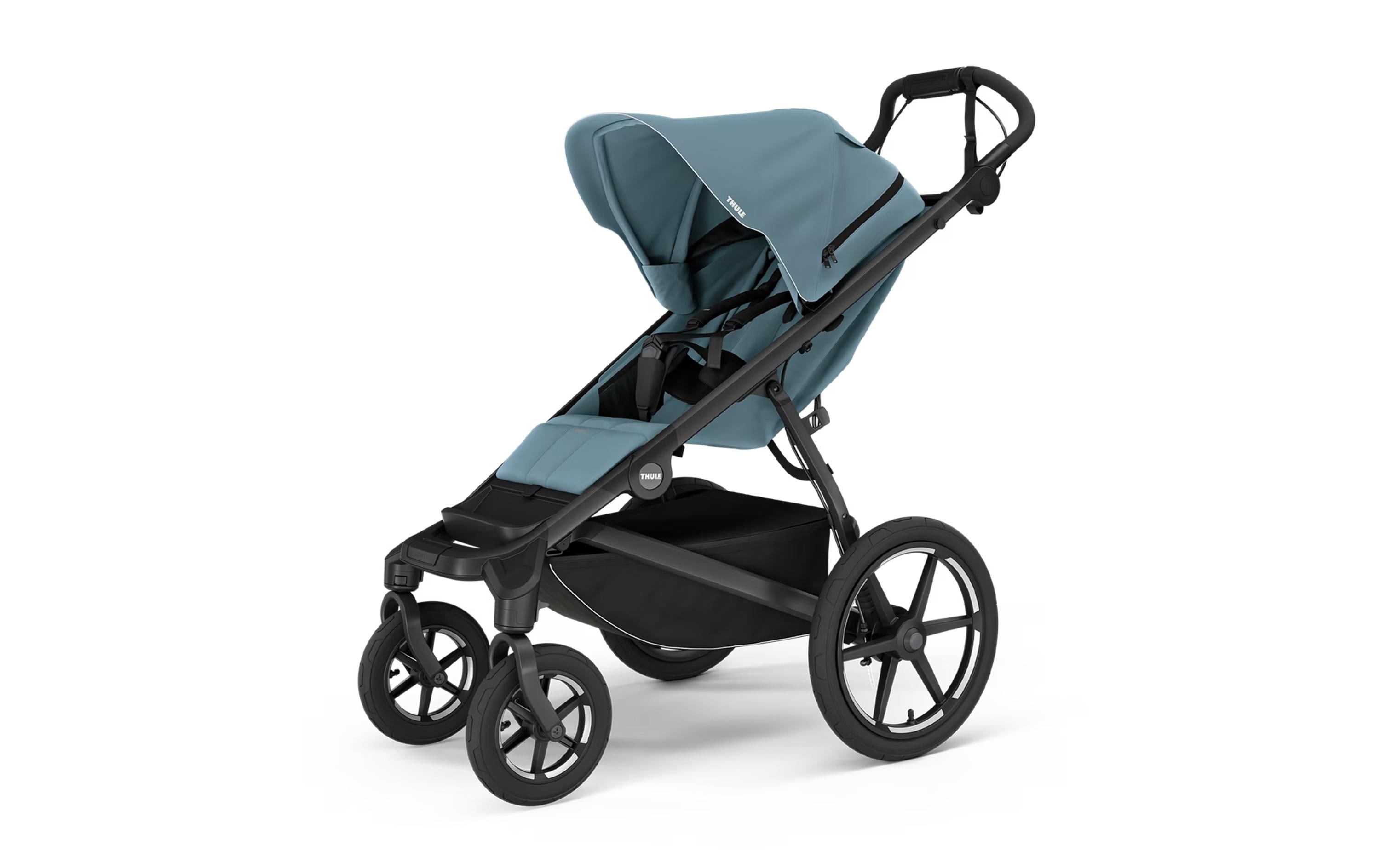 Buggy Urban Glide 4-wheel Mid Blue on Black<br>Vierrädriger Gelände-Kinderwagen für jedes Abenteuer