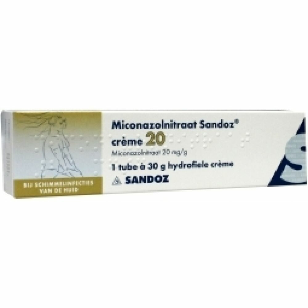Sandoz Miconazolnitraat hydrofiele crème 20 mg/g30 gram