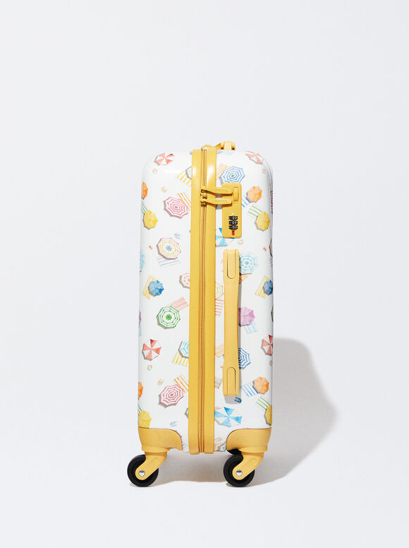 Maleta De Viaje Estampada - Amarillo