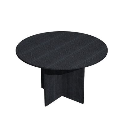 Table de réunion Trend - ronde - diam 120 - imitation chêne frêne noir