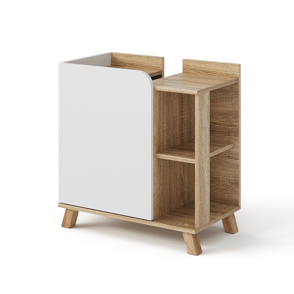 Vicco Waschtischunterschrank Karen 60 x 90 cm, Sonoma Weiß, Badschrank, Badezimmer, modern