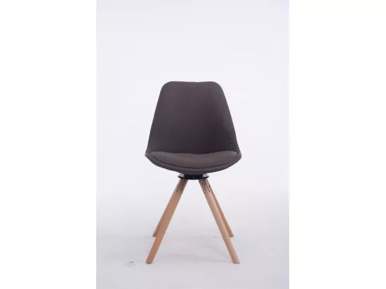Chaise de conférence - Tissu & Bois - Gris foncé - Troyes