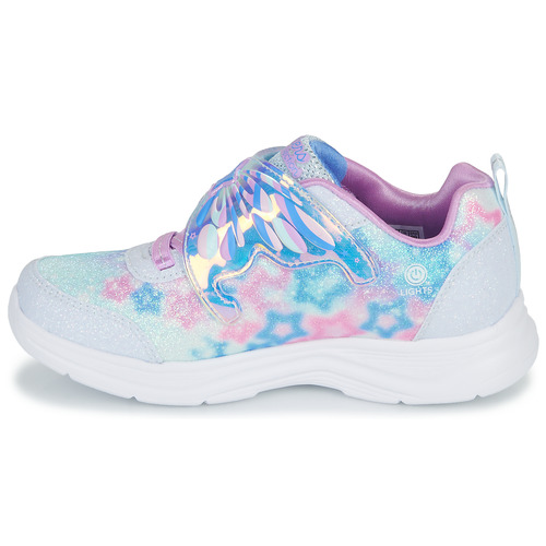 Skechers - GLIMMER KICKS - Argenté / Rose / LED