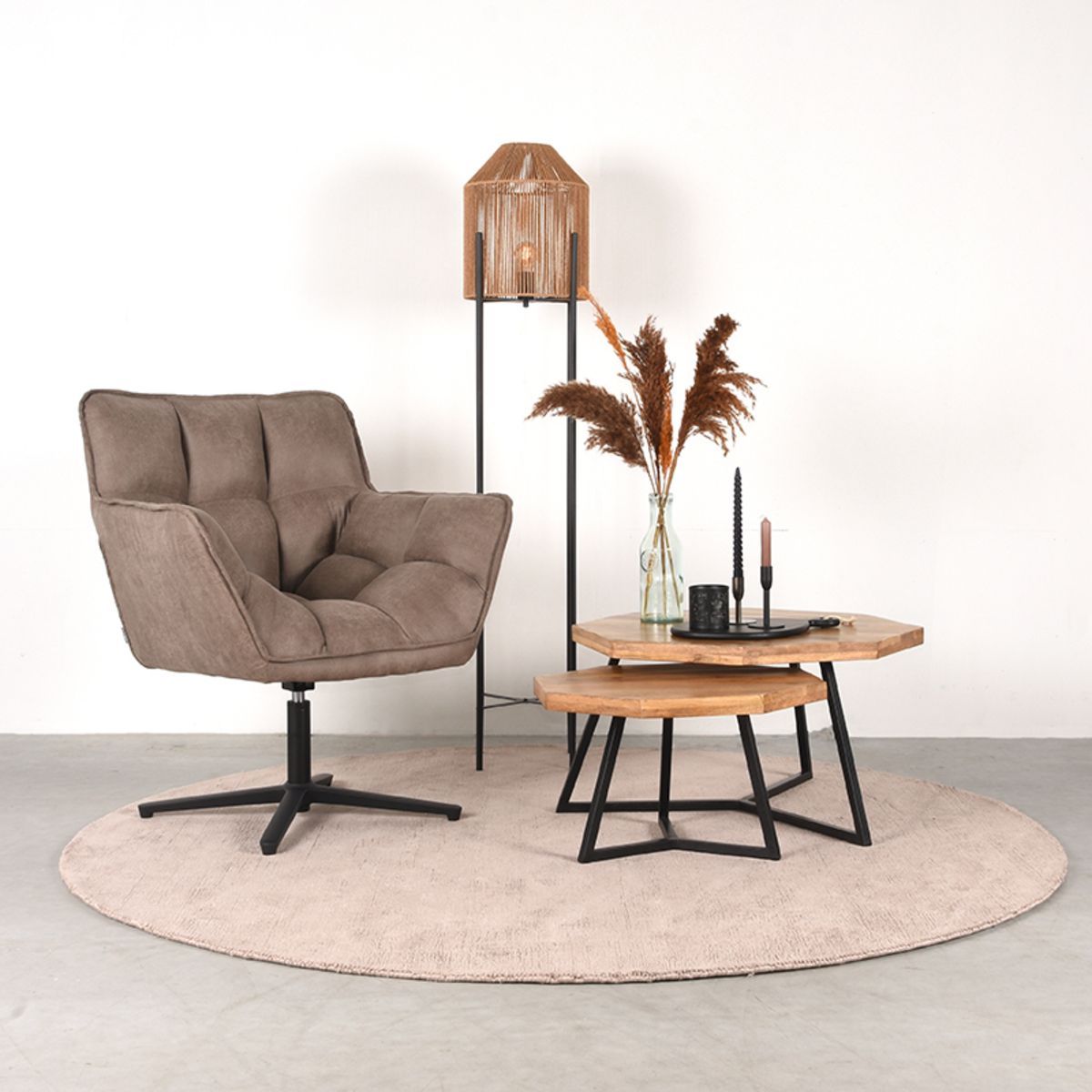 Salontafelset AC-49.072 Figure B70 x D70 x H40 cm