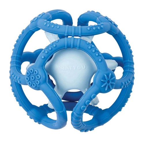 Set de 2 balles en silicone Bleu Pétrole/Bleu Clair Lapidou - NATTOU