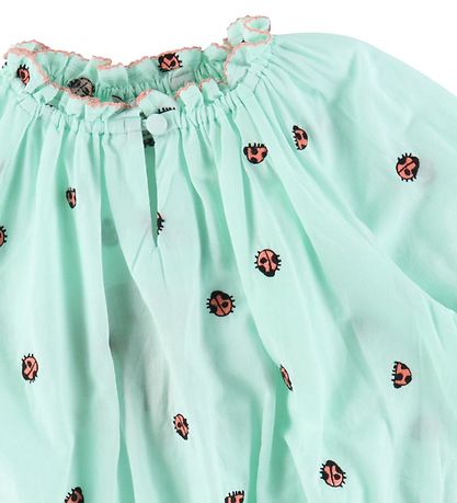 Stella McCartney Kids Bluse - Minzgrün m. Marienkäfer