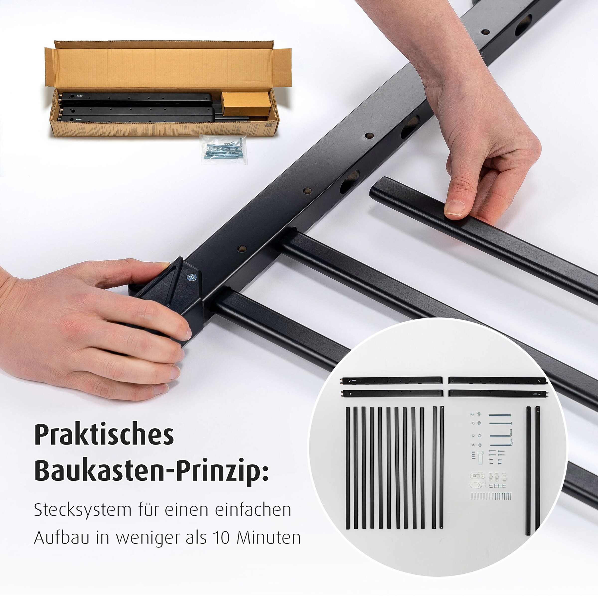 reer Tür- und Treppenschutzgitter Baukasten Schraubgitter schwarz