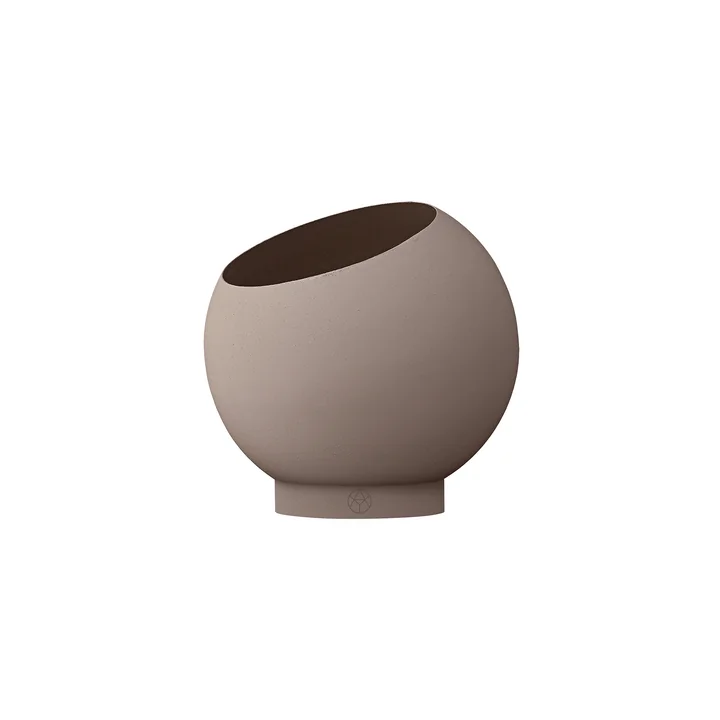 AYTM - Globe Blumentopf, Ø 17 x H 15,4 cm, taupe / taupe