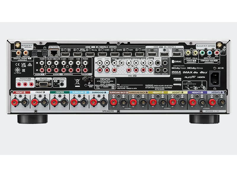 Denon AV-Receiver AVC-X4800H Silber 9.4-Kanal-Verstärker mit 8K-Video und 3D-Audio