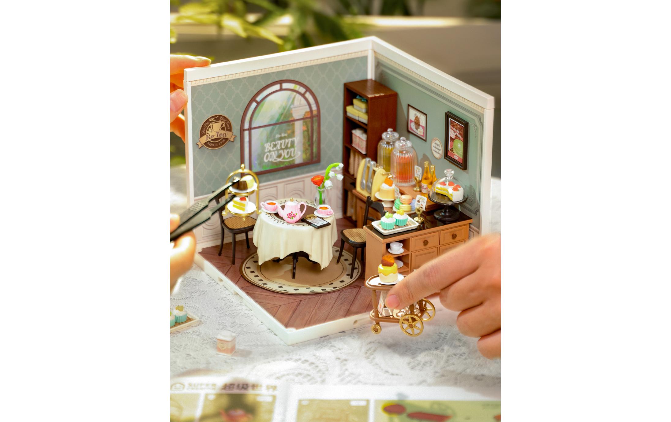 Bausatz Sweet Sips Tea3D-Puzzle aus lasergeschnittenen Holzteilen