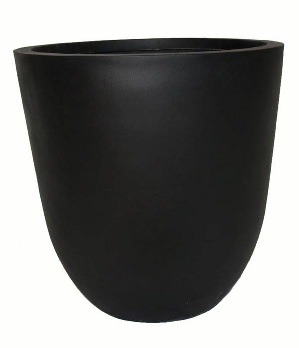 Eastwest Fiberglas-Pflanztopf Nero, rund,