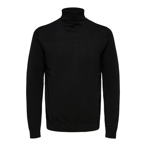 Selected Homme Berg Roll Neck Strik, Sort, XL