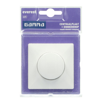 GAMMA Everest Centraalplaat Dimmer Wit