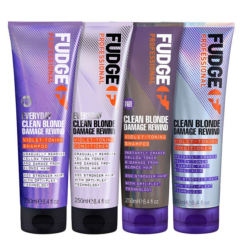 Fudge Clean Blonde Damage Rewind Violet Toning Shampoo 250ml