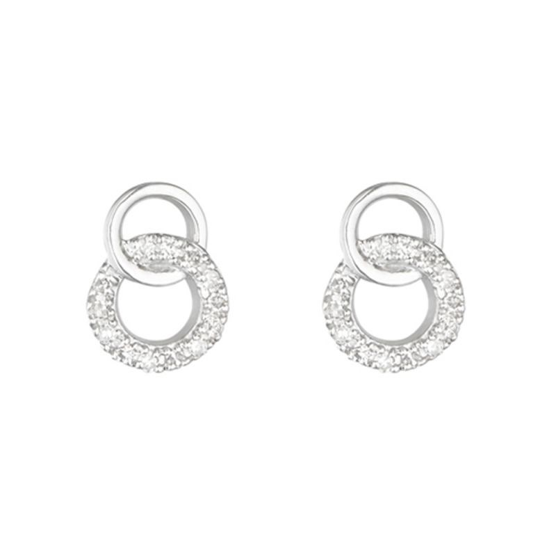 Boucles d'oreilles Or Blanc et Diamant
