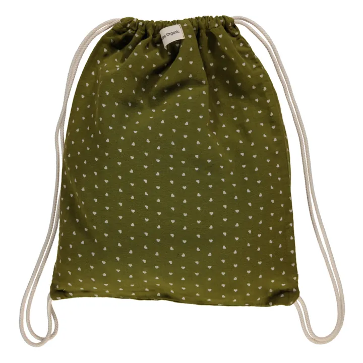 Poudre Organic Sac à dos cœur  | Vert kaki