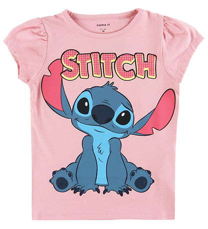 Name It - T-Shirt - NmfAsbiri - Stitch - Cameo Pink