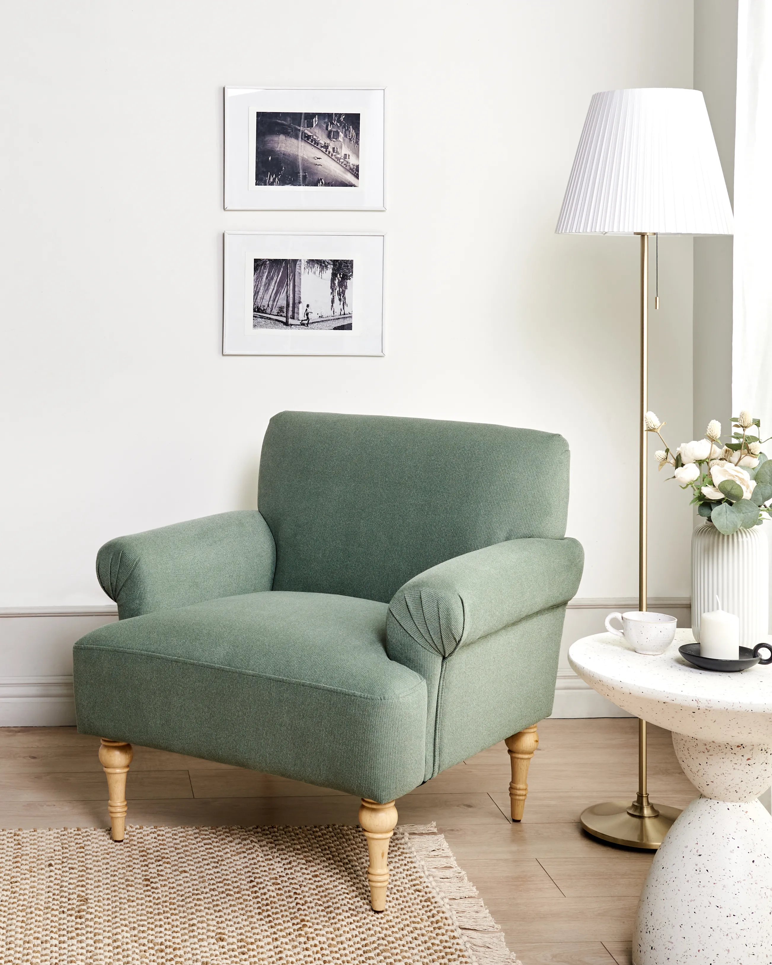 Fauteuil FREDROS Stof Lichtgroen