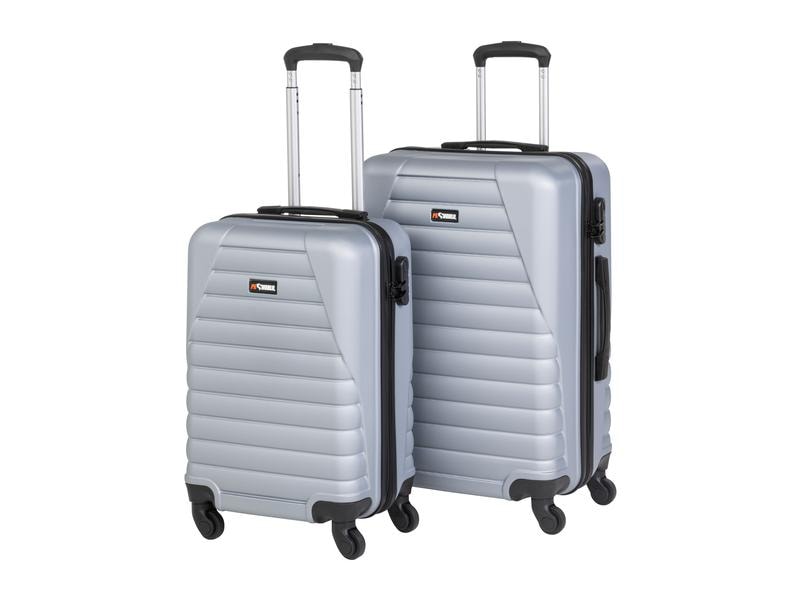 FTM Reisekofferset World Superb 2-teilig, Silbergrau Zwei Trolleys unterschiedlicher Grösse
