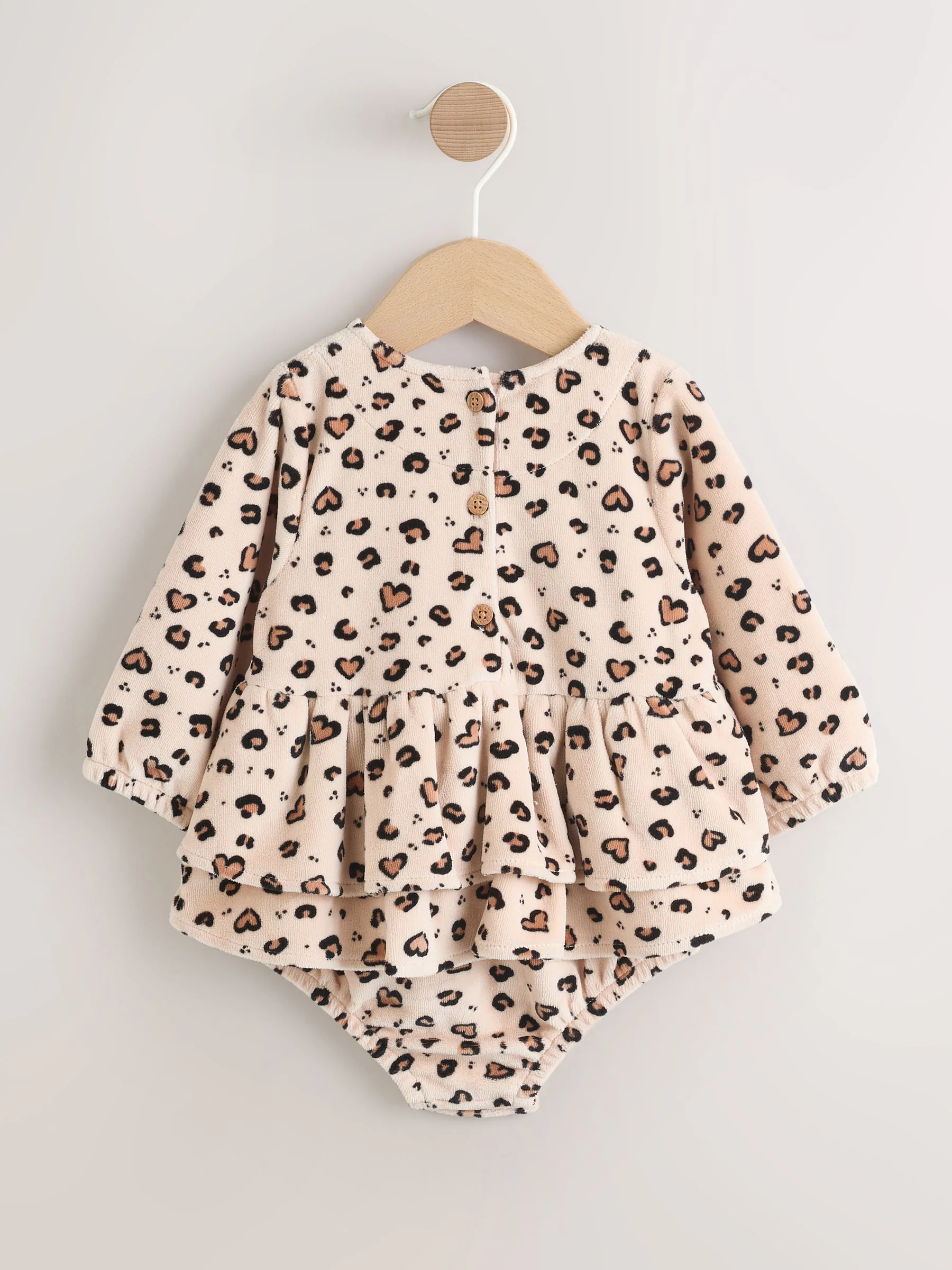 Naturel met dierenprint - Babyrompers met bloemenprint Set 2 -delig met maillot (0mnd -3jr)