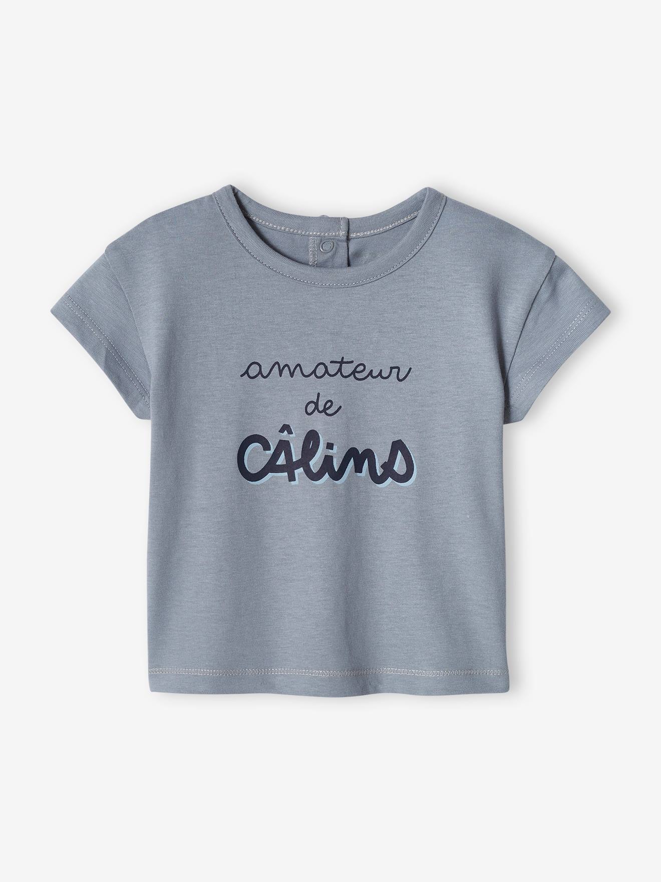 Conjunto de 2 camisetas básicas de manga curta para bebês na cor natural.