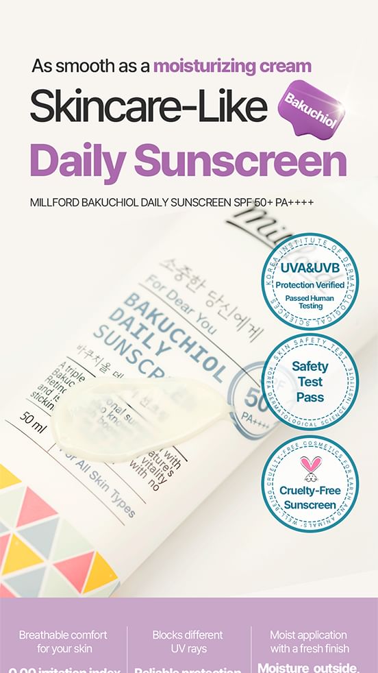 Millford - Bakuchiol Dagelijkse Zonnebrandcrème