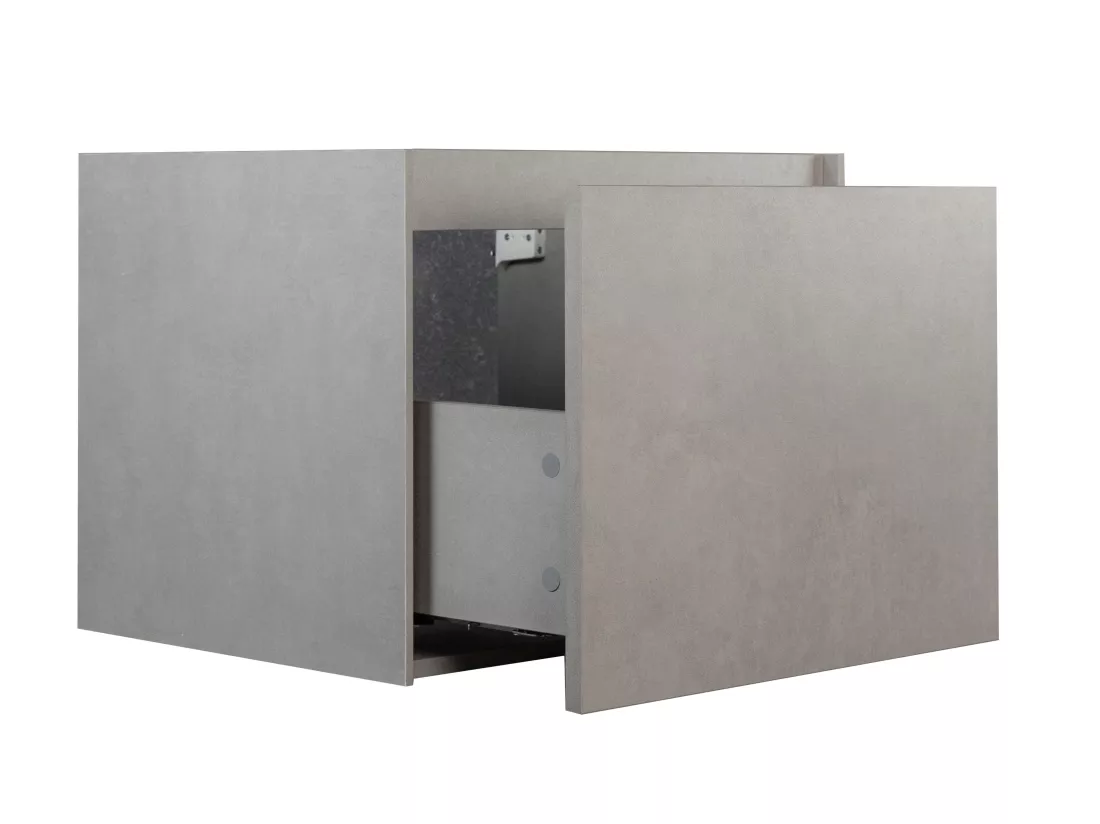 Meuble sous vasque suspendu gris béton - 60 cm - SOSTHENE