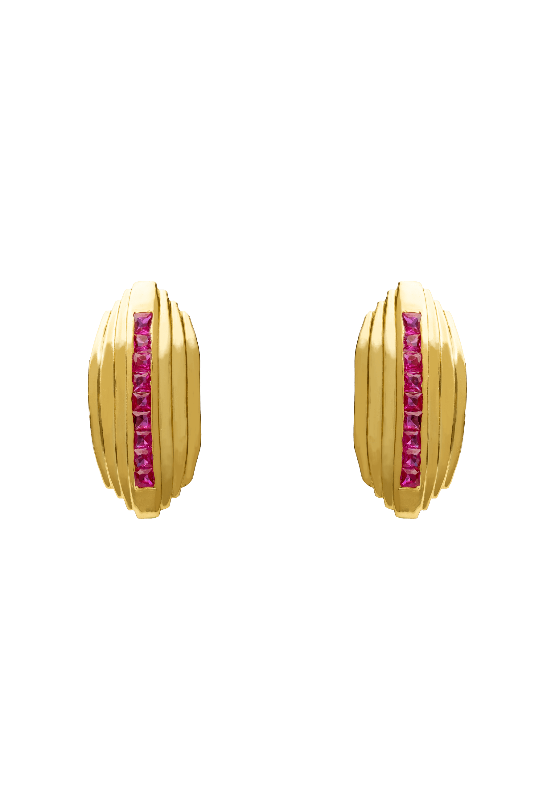 CHRYSLER - Boucles d'oreilles rectangulaires | Doré