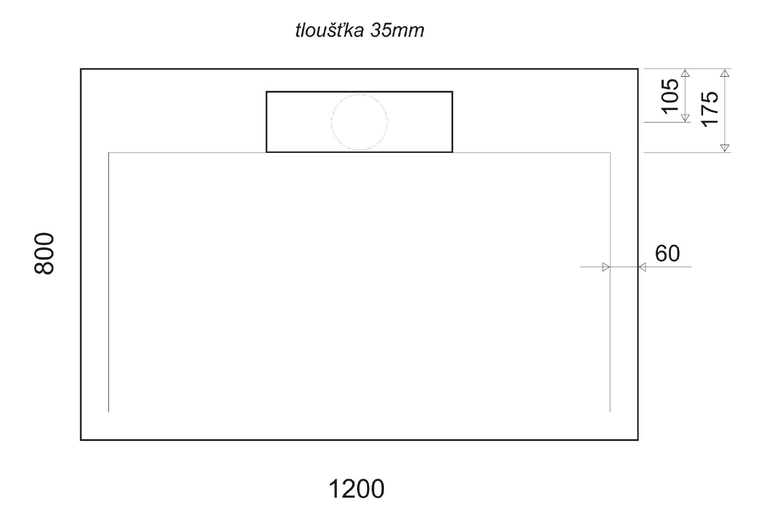 Gelco Irena rechthoekige douchebak antislip 120x80cm wit