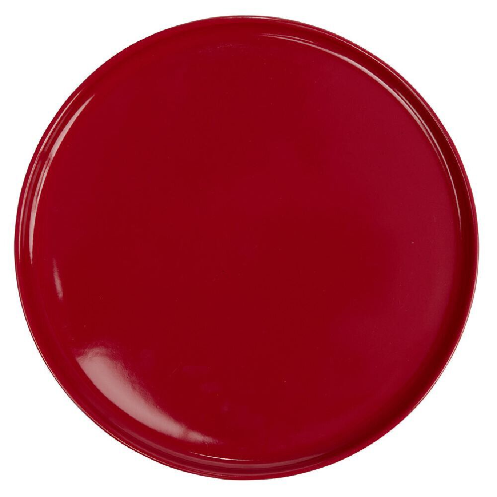 Assiette ronde plate Nordic porcelaine rouge