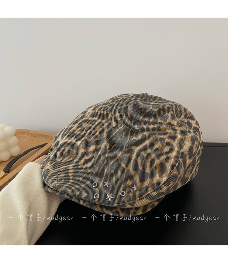 Alpha Kiss - Luipaardprint Baret