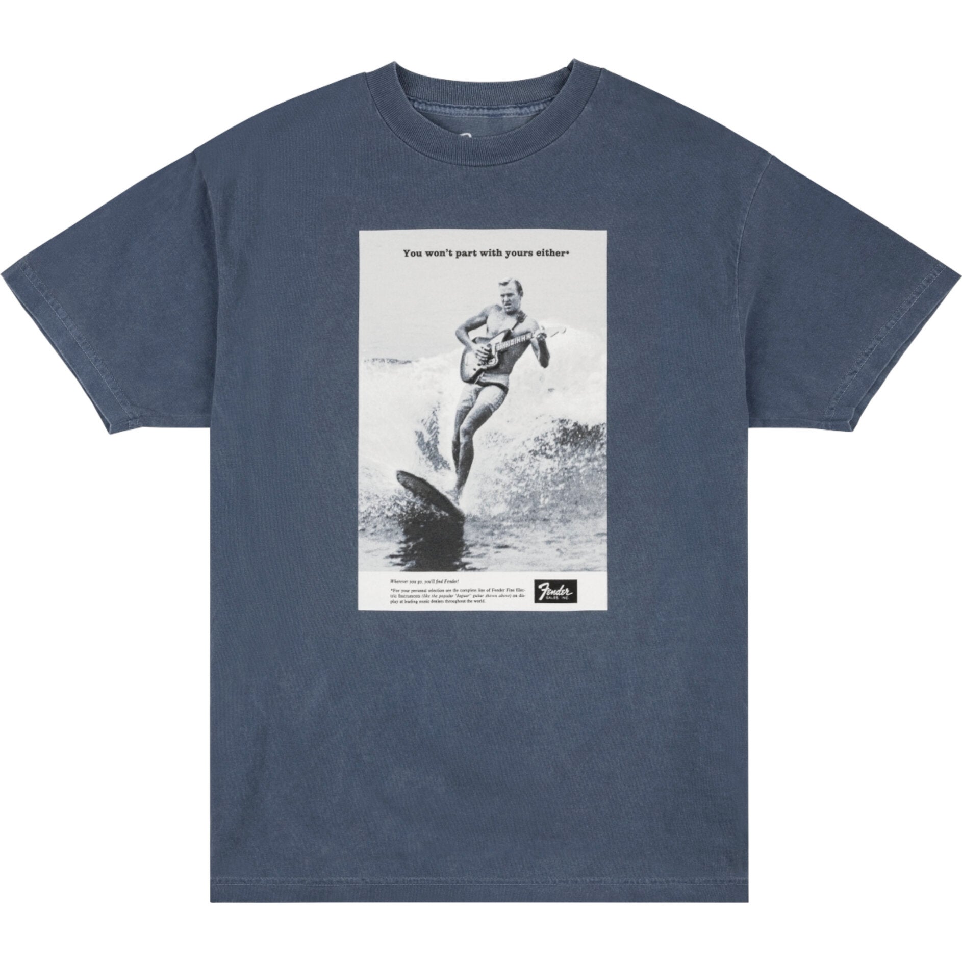 Fender Vintage Ad Surfer T-Shirt Ocean L