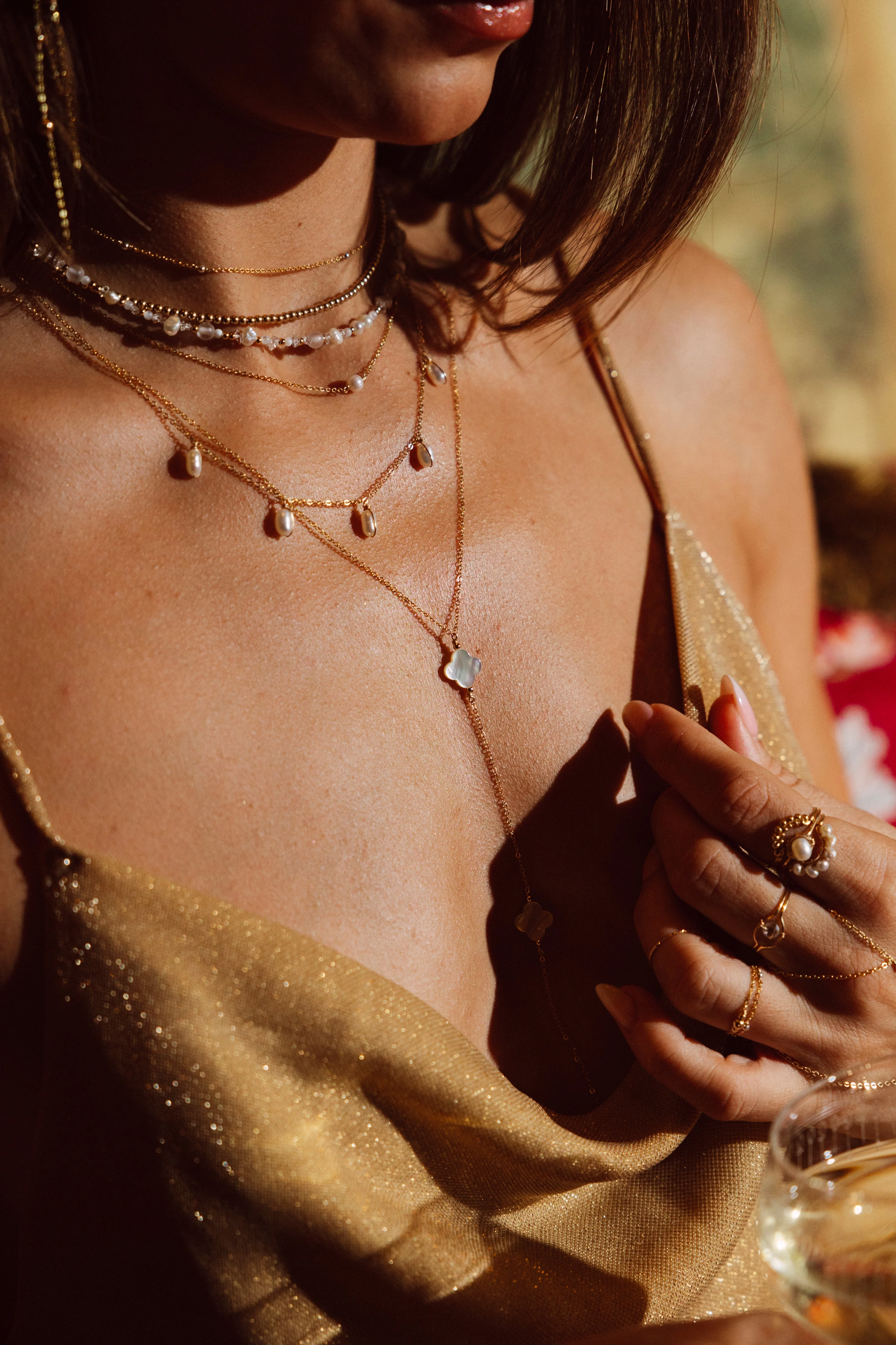 STELLA - Collier faraya perles | Blanc