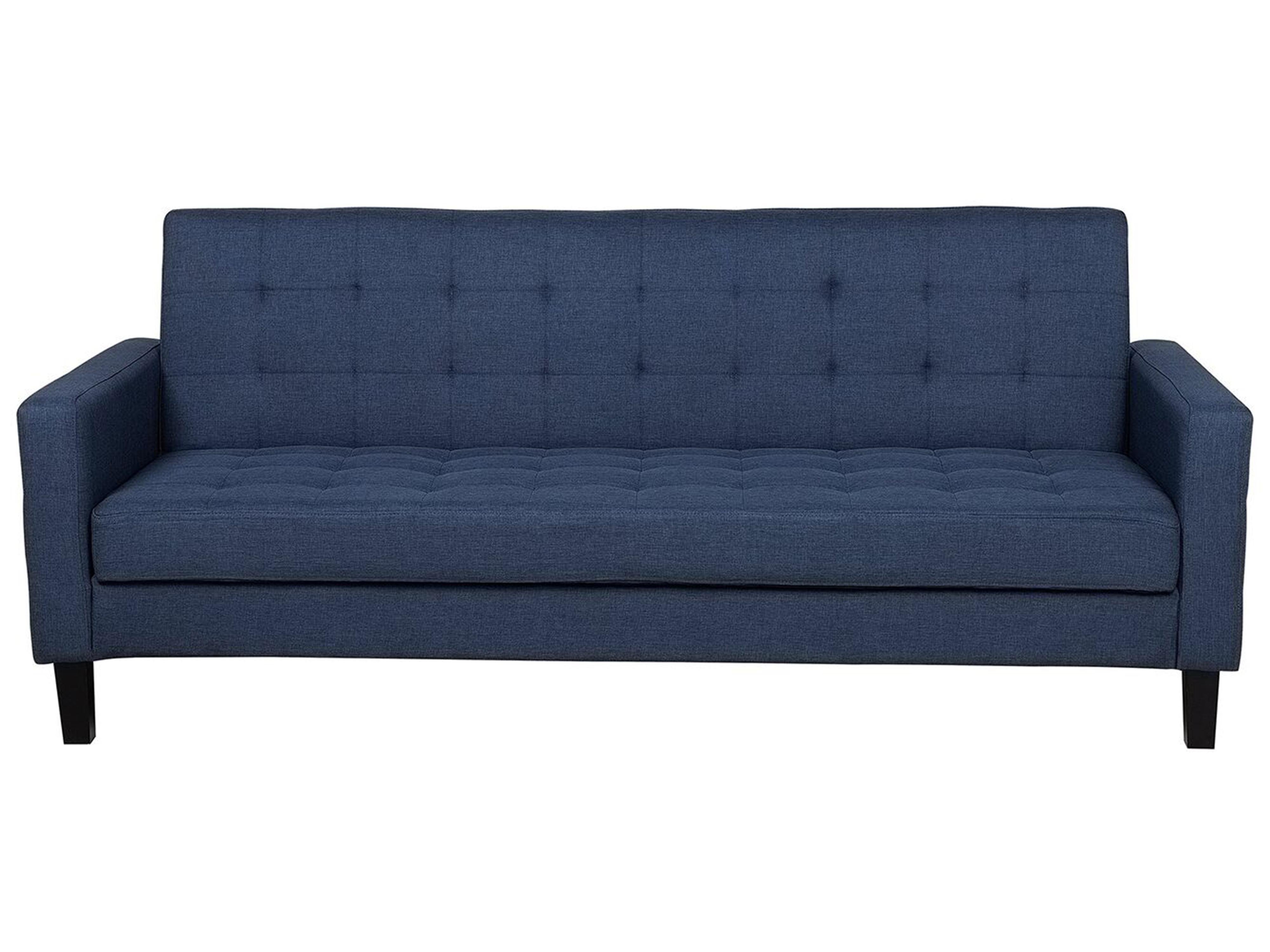 Slaapbank 3-zits VEHKOO Stof Donkerblauw
