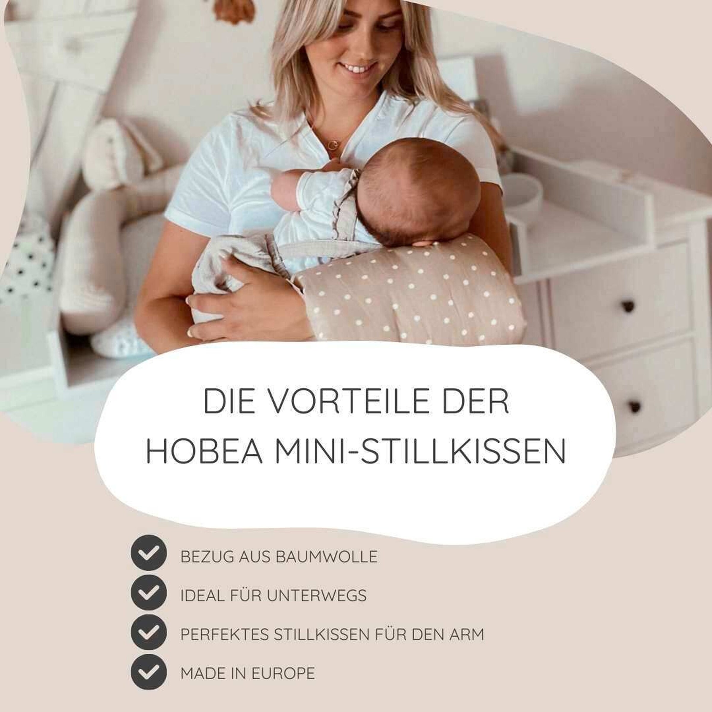 HOBEA-Germany Mini-Stillkissen in verschiedenen Farben anthrazit