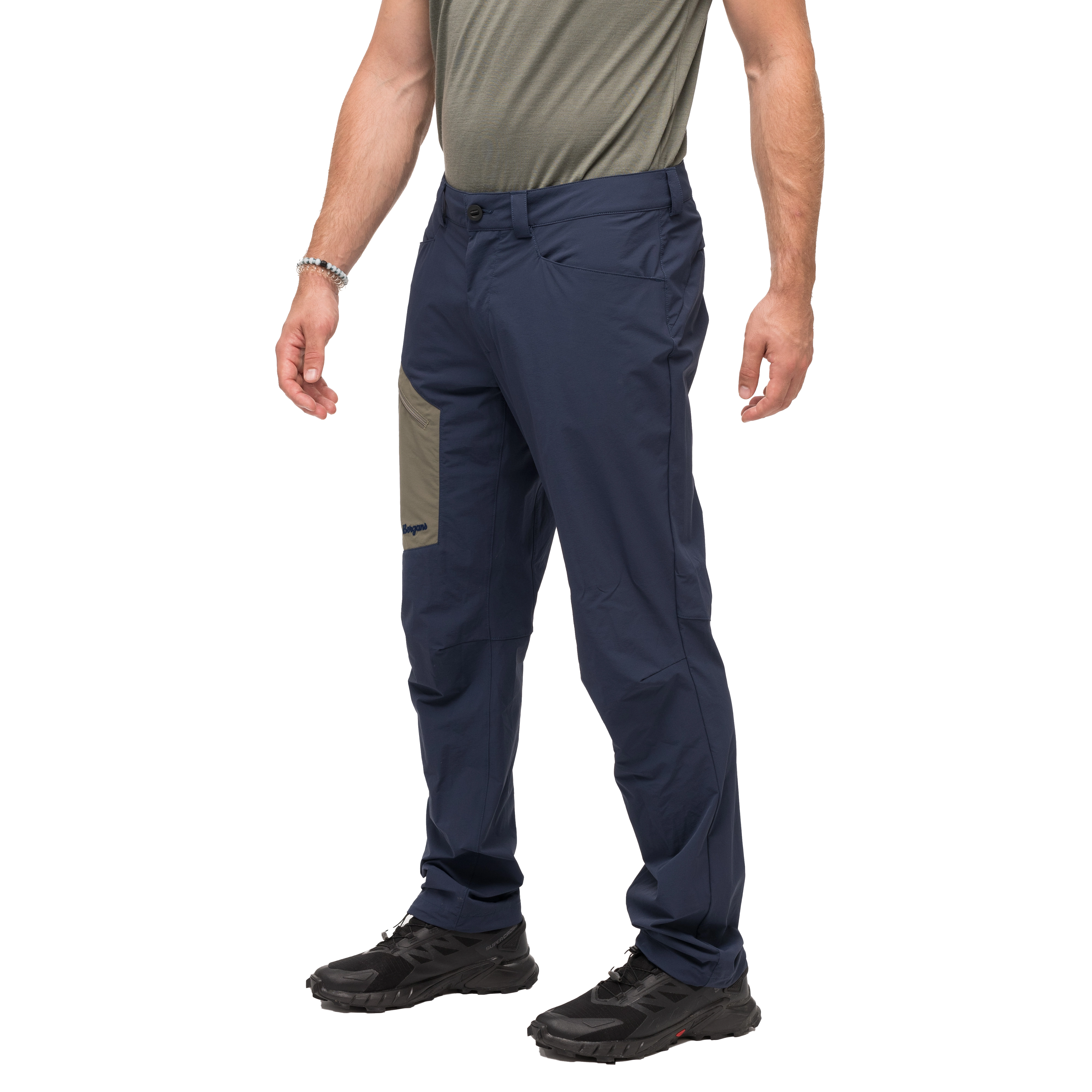 Vaagaa Light Softshell Pants Men Navy Blue / GreenMud
