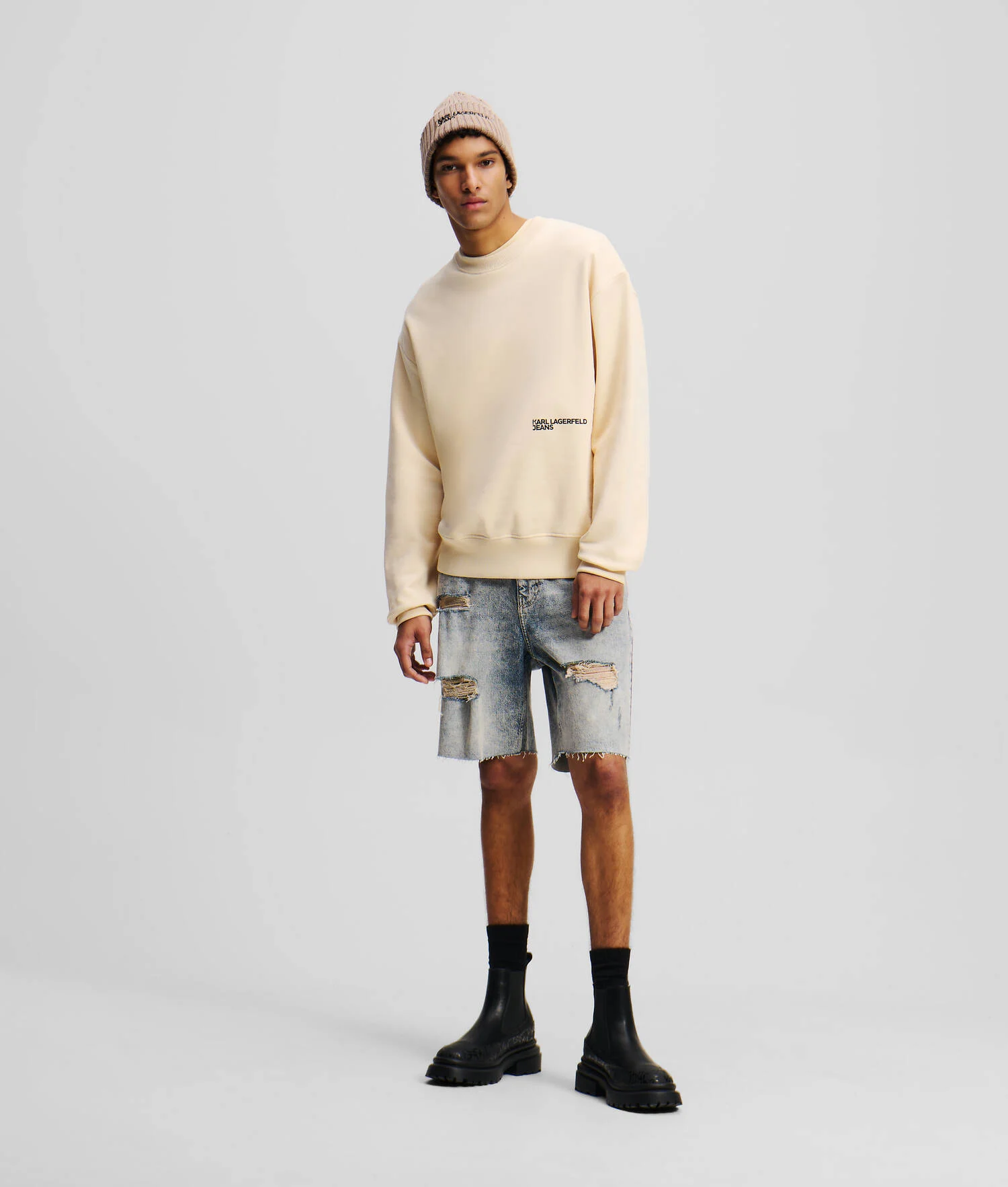 SWEAT-SHIRT AVEC MONOGRAMME SHIBORI - Frêne de bois