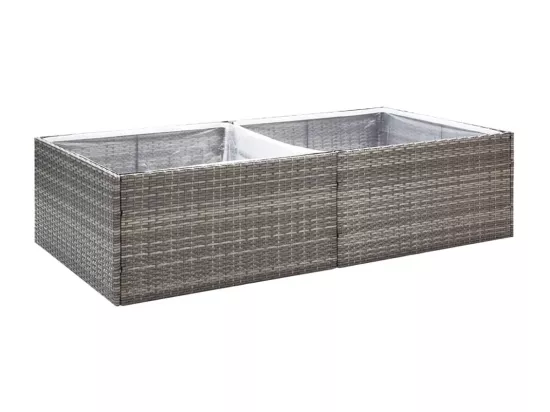 Jardinière bac lit surélevé résine grise 157 x 80 x 40 cm 02_0037450