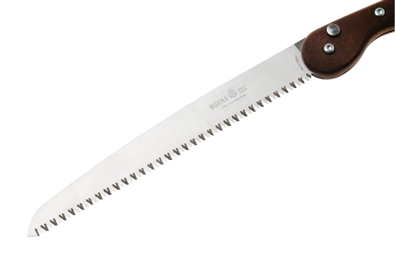 Woxna Ljusnan 113025 Foldable Saw, walnoothout, roestvast staal, vouwzaag, 25 cm