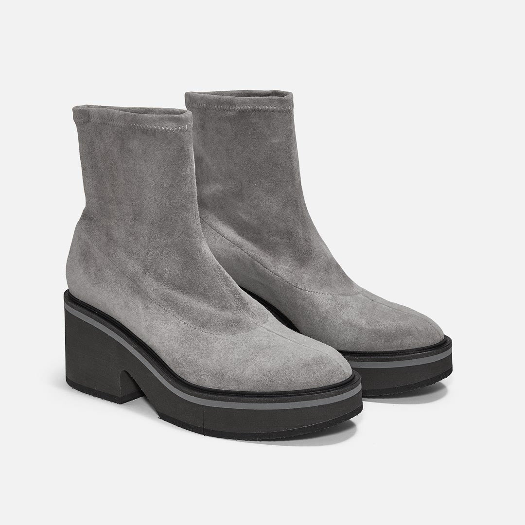 ANKLE BOOTS - ALBANE ankle boots, grey suede lambskin || OUTLET