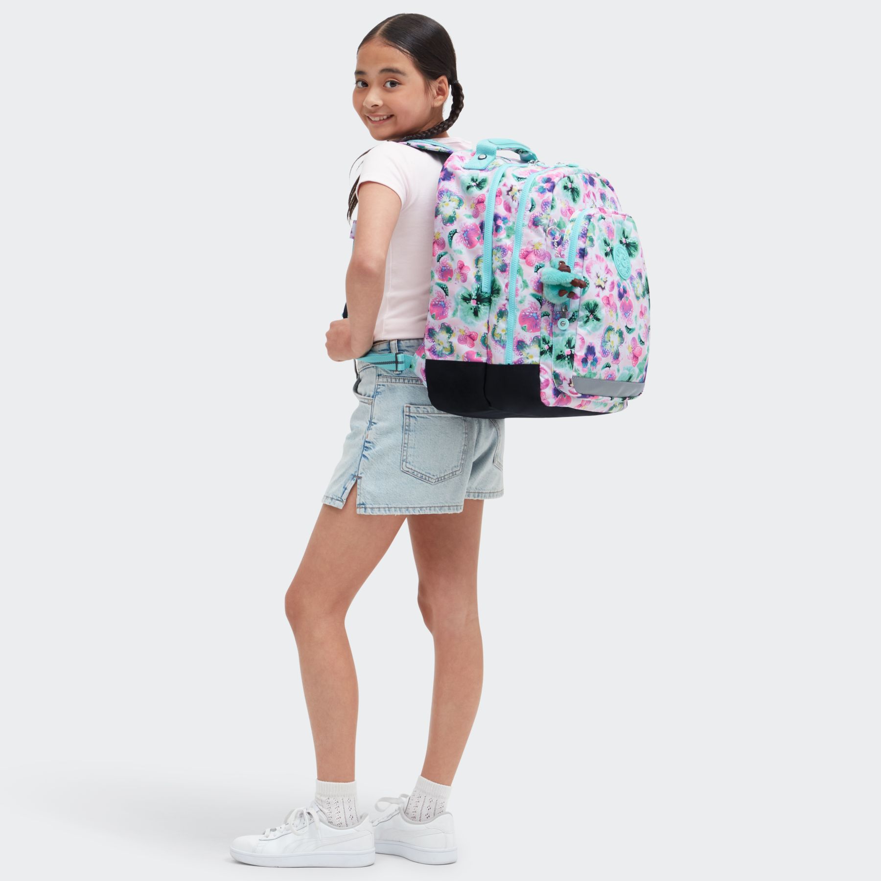 CLASS ROOM Grand sac à dos avec protection ordinateur - Aqua Blossom