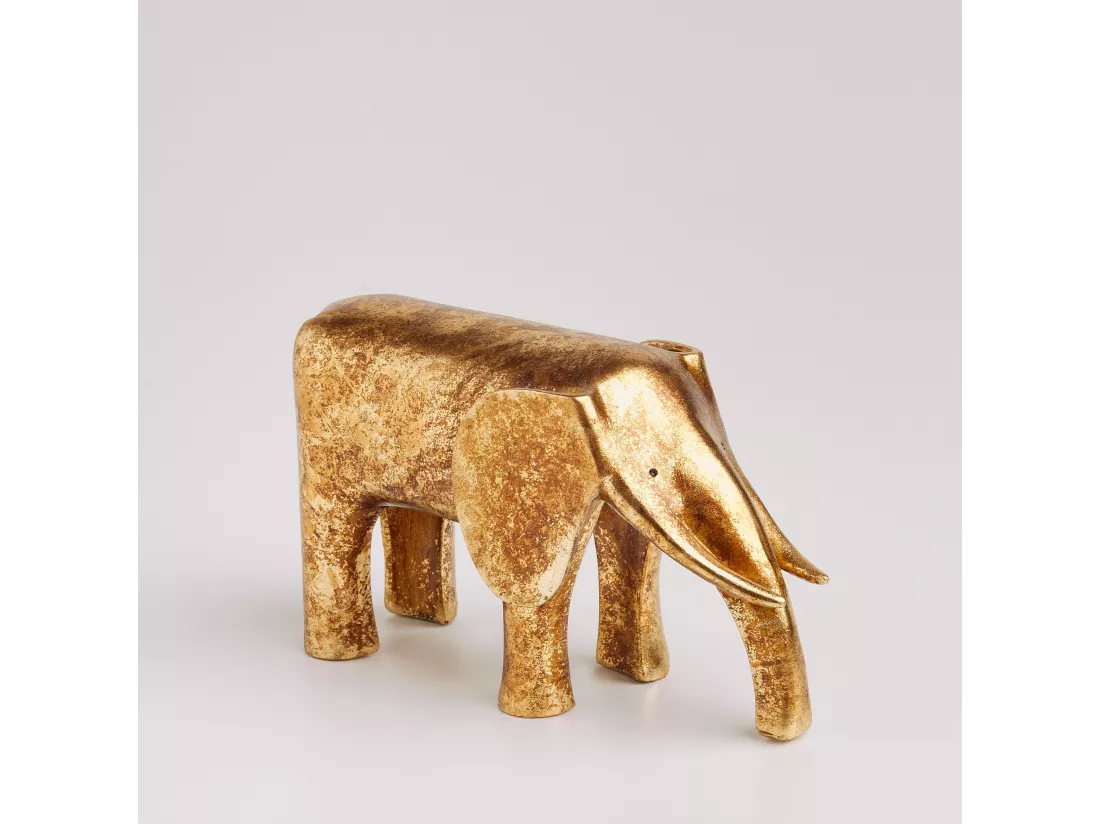 Figurine Elephi or moyen 12.5 x 7.5 x 22