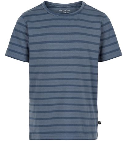 Minymo T-shirts - 2er-Pack - New Navy m. Streifen