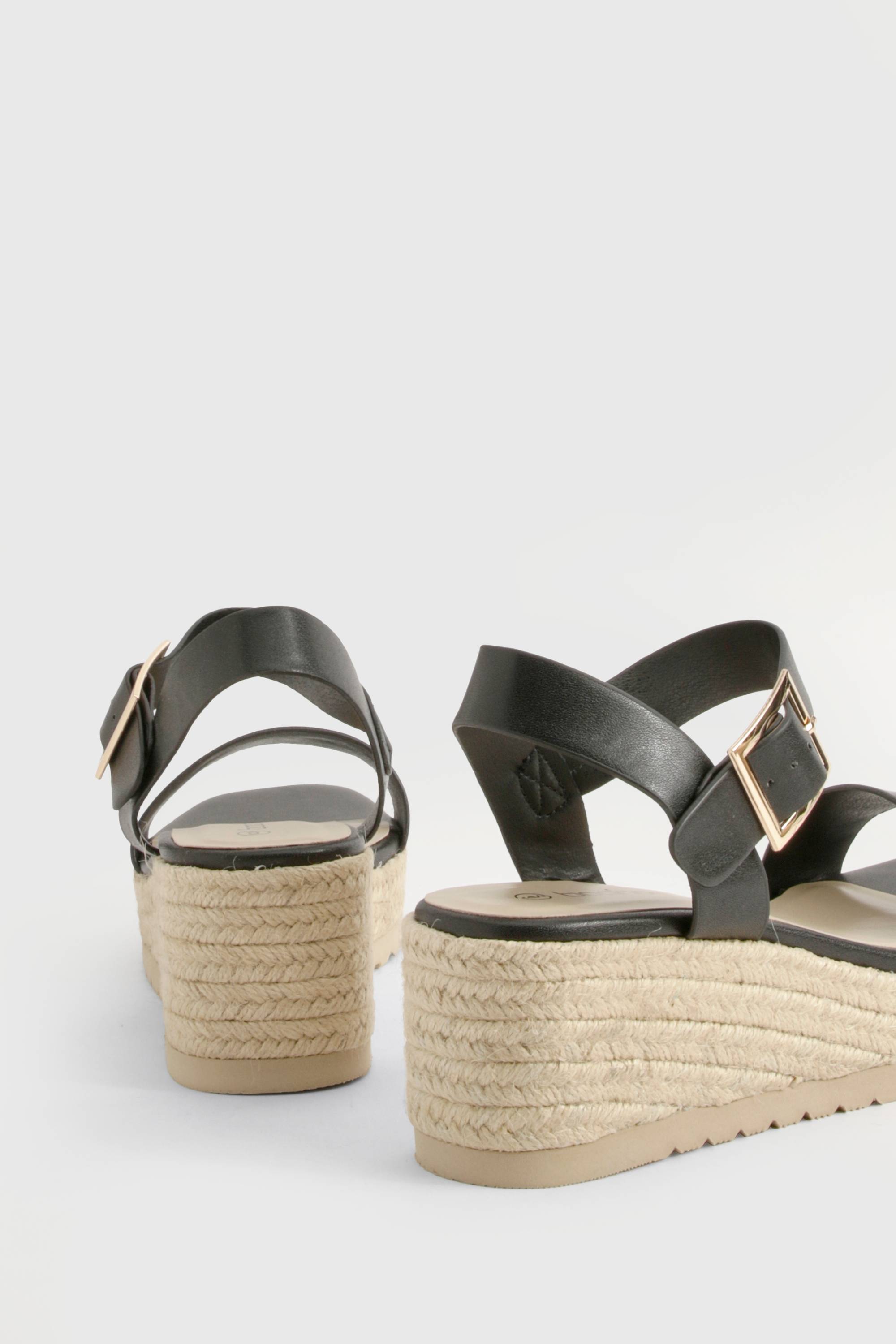 boohoo Compensées basses espadrille 2 parties