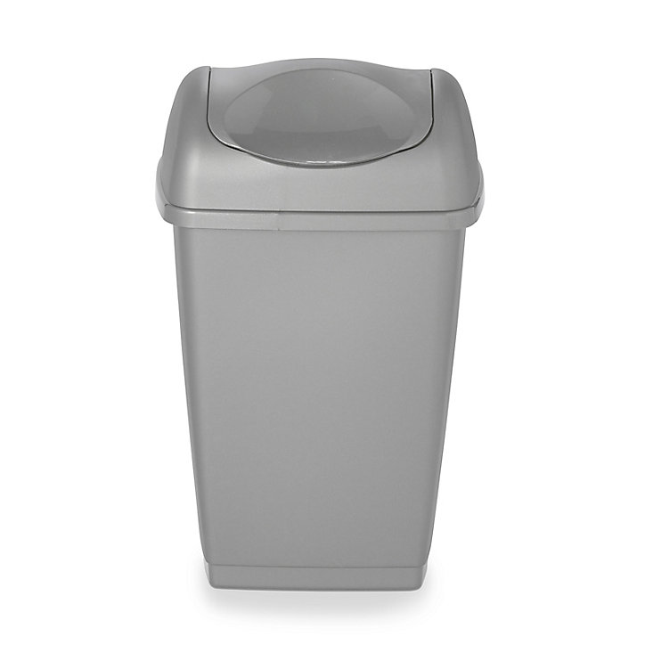 Poubelle de cuisine ouverture manuelle 20L Tazetta H. 52 cm gris