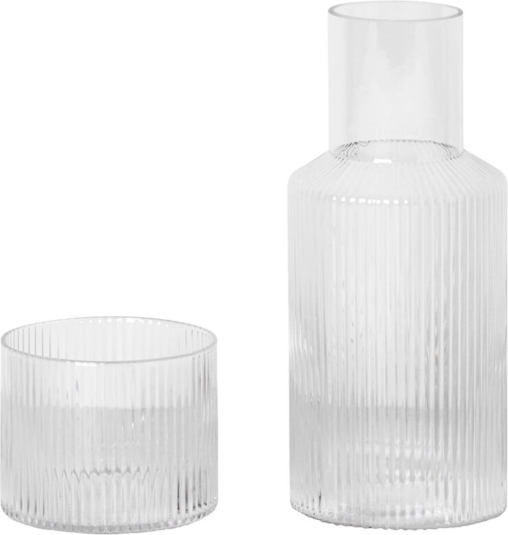ferm LIVING Ripple Carafe Set - Small Clear